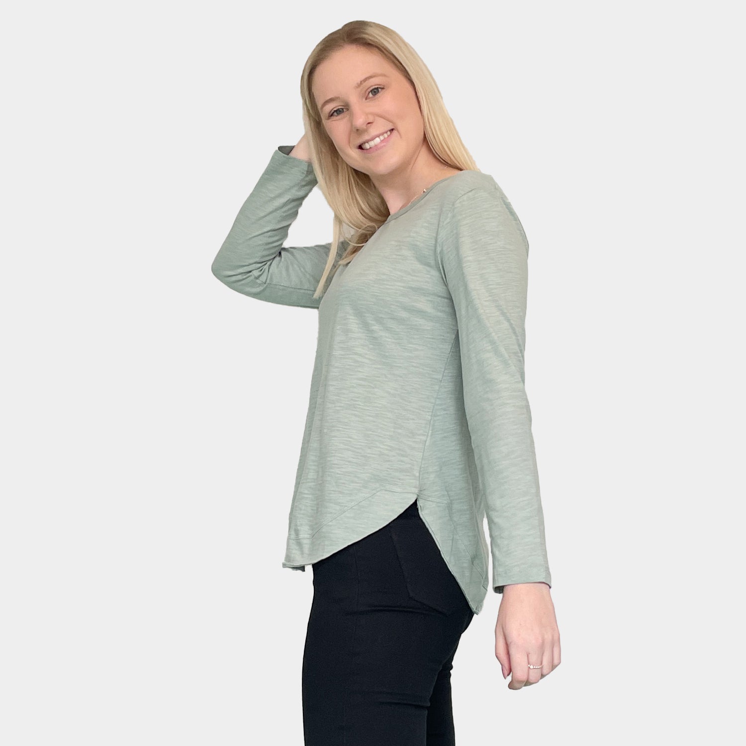 Stay eco-friendly and stylish with our sage green bamboo full-sleeve t-shirt. Soft, breathable, and perfect for any occasion. Shop now for comfort and class!