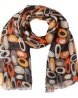 Elevate your outfit with our chic geo print scarf. Discover timeless sophistication today!
