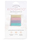 "Eco-friendly hair ties that hold your style with ease! Discover Kooshoo's plastic-free mini hair ties in pastel shades. Perfect for any hair type."