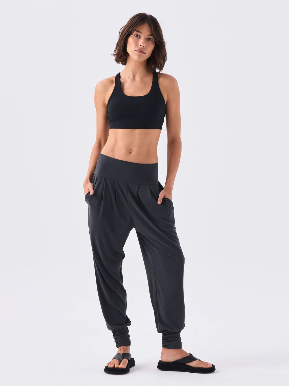 Experience ultimate comfort with our Loose Fit Soft Pants with Cuffs in Charcoal. Perfect for lounging or casual wear. Shop now for effortless style!