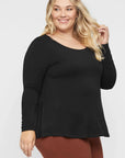 "Discover ultimate comfort: Black Bamboo Full Sleeve Top. Effortless style for any occasion."