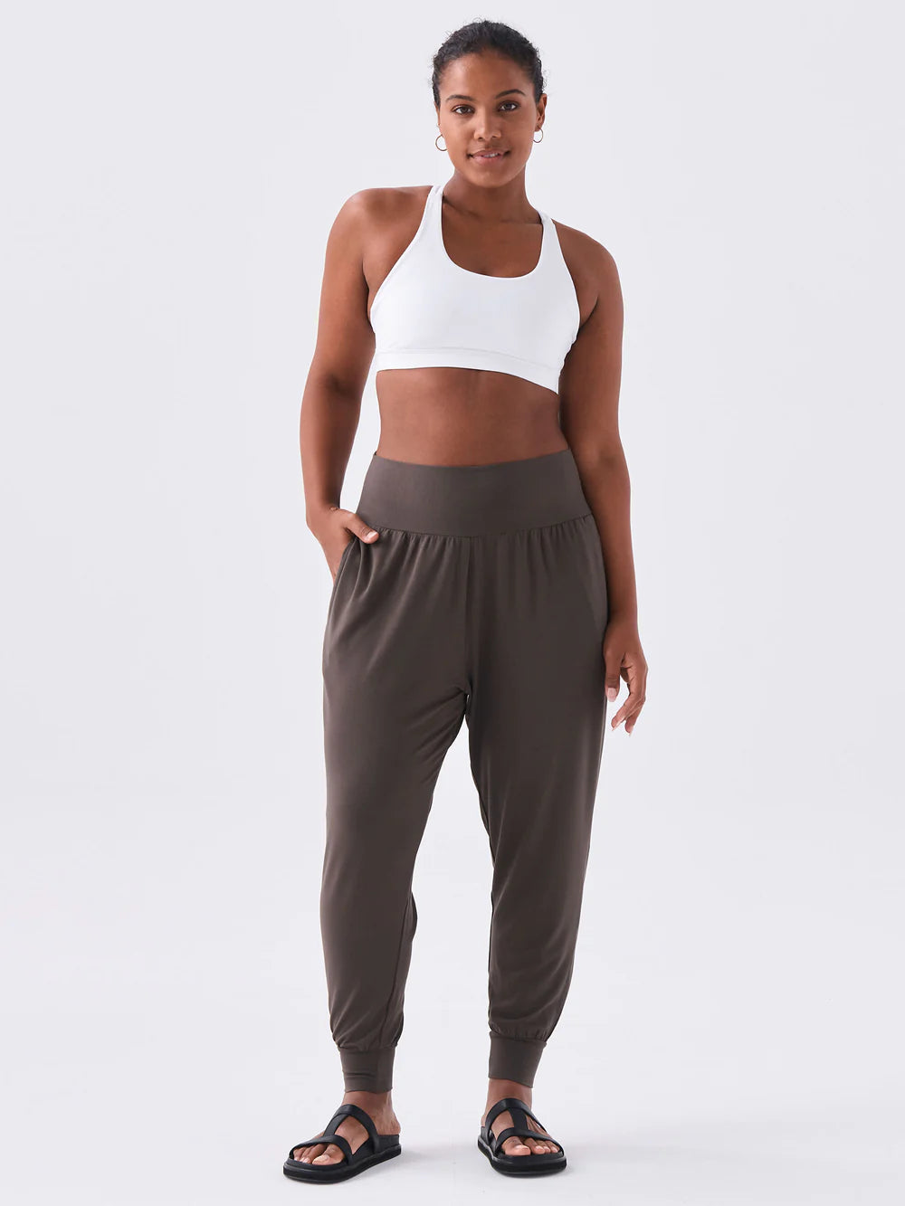&quot;Experience blissful relaxation in our brown soft pants. Ideal for yoga sessions or lazy lounging. Buy now!&quot;