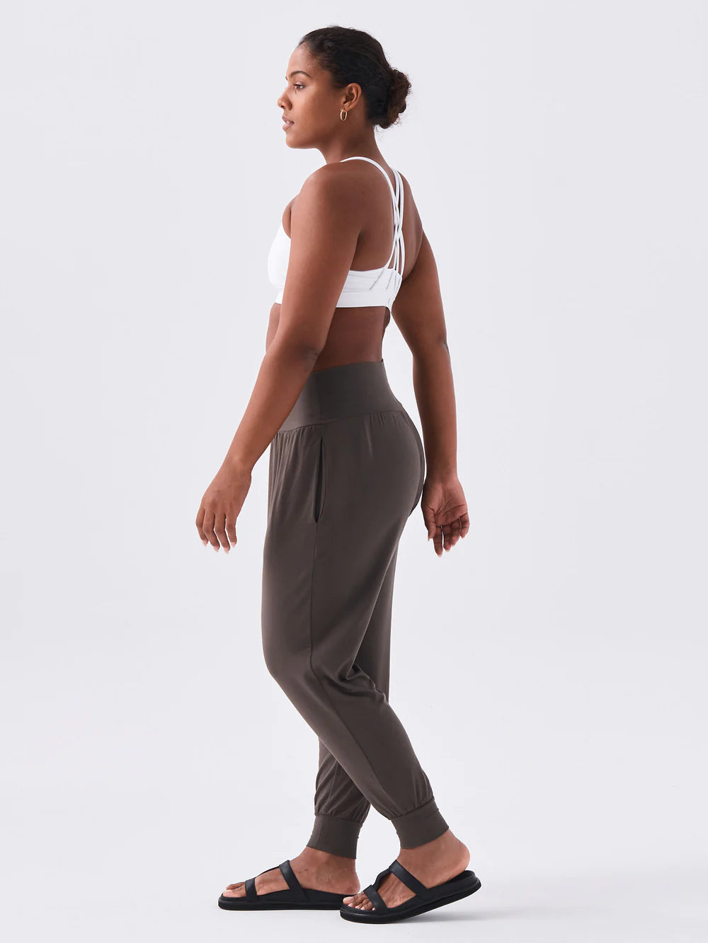 &quot;Elevate your comfort game with our relaxed-fit brown pants. A must-have for yoga and chill days. Shop now!&quot;