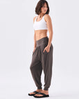 Indulge in ultimate comfort with our brown relaxed-fit soft pants. Perfect for yoga or lounging. Shop now!